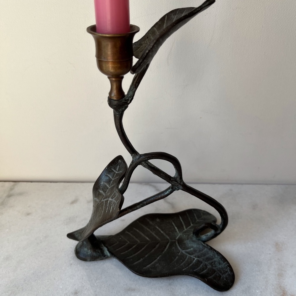 Verdigris Candlestick Holder Rosenthal Netter Art and Crafts - Picture 2 of 8